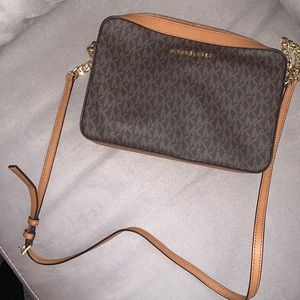 MK brown logo crossbody, LIKE NEW!